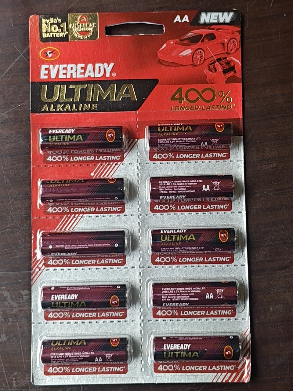 2015 AA ULTIMA BATTERY Pack of 10
